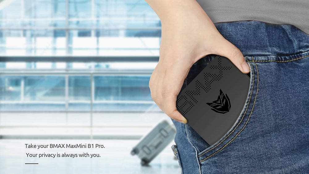 BMAX B1 Pro Mini PC Intel Gemini Lake N4000 až 2,6 GHz Windows 11 8GB RAM 128GB SSD 2,4G/5G Dual Band WiFi Bluetooth 4.2 - EU