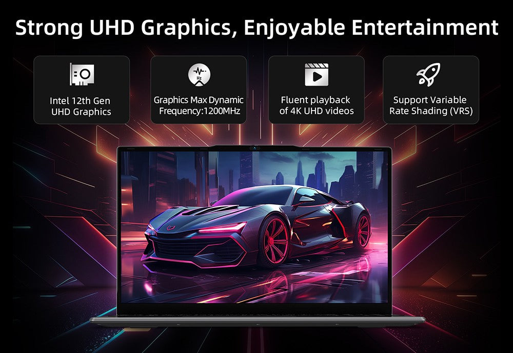 Laptop BMAX X15 Pro, 15,6 palcový IPS displej s rozlíšením 1920*1080, Intel N95 s 4 jadierami, max. 3,4 GHz, 16 GB RAM, 512 GB SSD, WiFi 5, Bluetooth 5.0, batéria 5000 mAh, 1x Type-C, 2x USB 3.2, 1x Mini HDMI, 1x Micro SD slot, 1x konektor pre slúchadlá, plnohodnotná klávesnica.