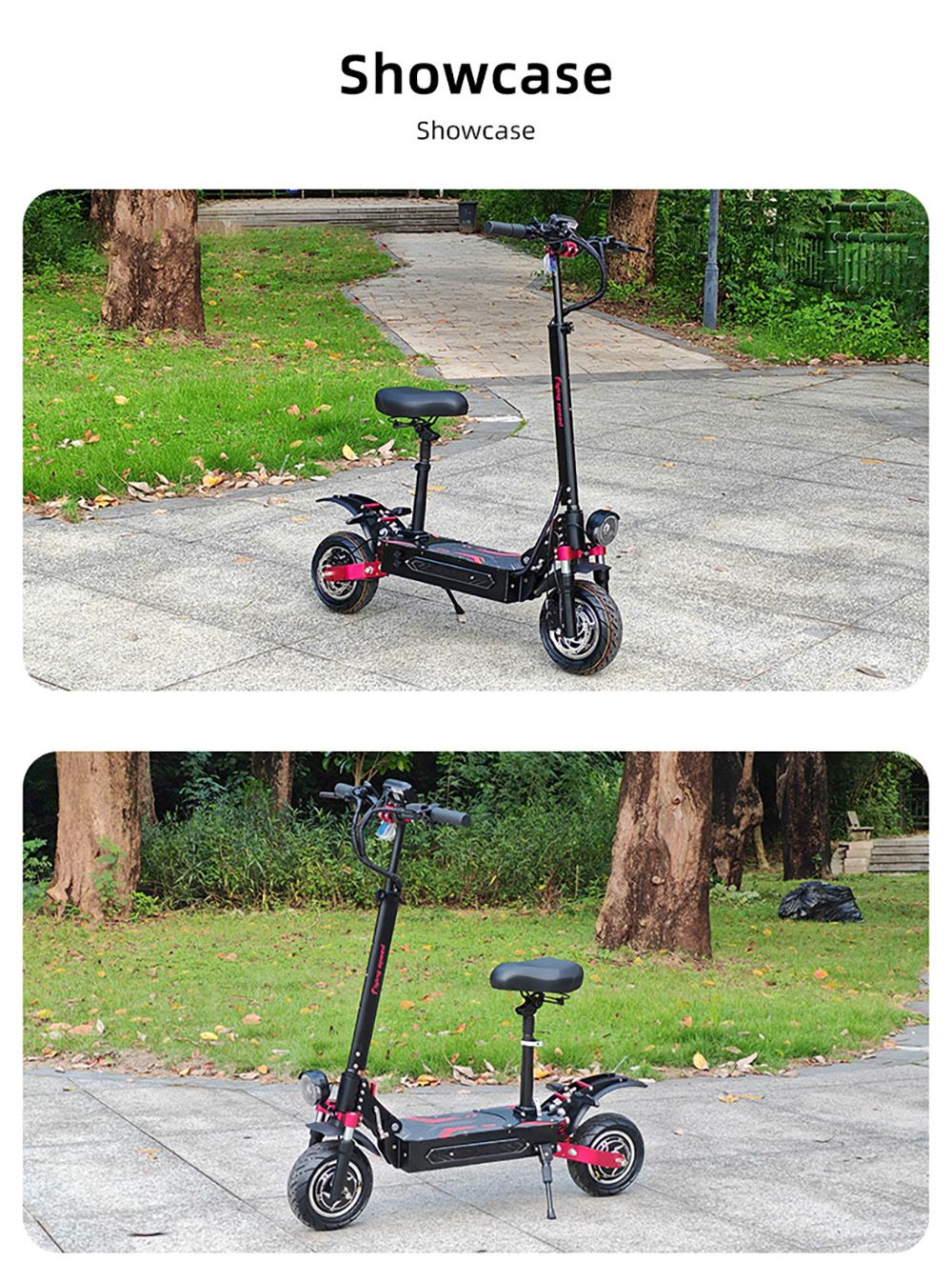 Elektromobilná kolobežka BOYUEDA Q7 Pro Max, 2x 1600W motor, 52V 28AH batéria, 10-palcové kolesá, maximálna rýchlosť 70 km/h, dojazd 110 km, dvojité hydraulické kotúčové brzdy, predný hydraulický tlmič a zadný pružinový tlmič, LCD displej.