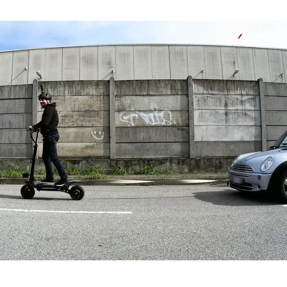 BOYUEDA S3-11 Electric Scooter, 3000W*2 Motor 85km/h Max Speed, 2280Wh Battery up to 120km Range, 11-inch Sawtooth Vaccum Off-road Tire,  Dual Hydraulic Disc Brakes, Hydraulic damping, 45° Climbing LCD Display All-round Lighting and turn signal