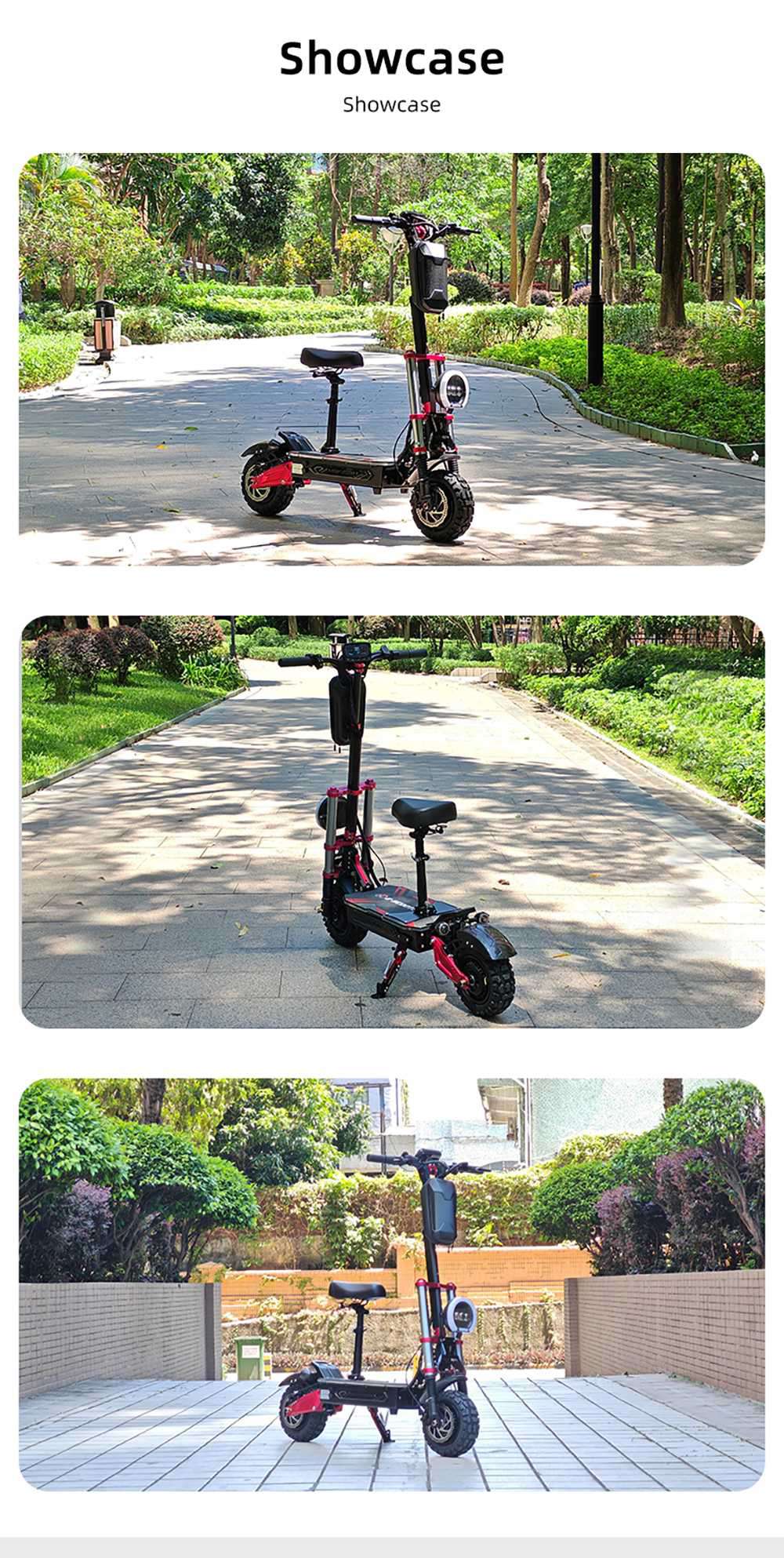 Elektromobilná kolobežka BOYUEDA S5-11, 2*3000W motor, 60V 38AH batéria, 11-palcové kolesá, maximálna rýchlosť 85 km/h, dojazd 120 km, dvojité hydraulické kotúčové brzdy, hydraulické tlmiče nárazov, LCD displej.