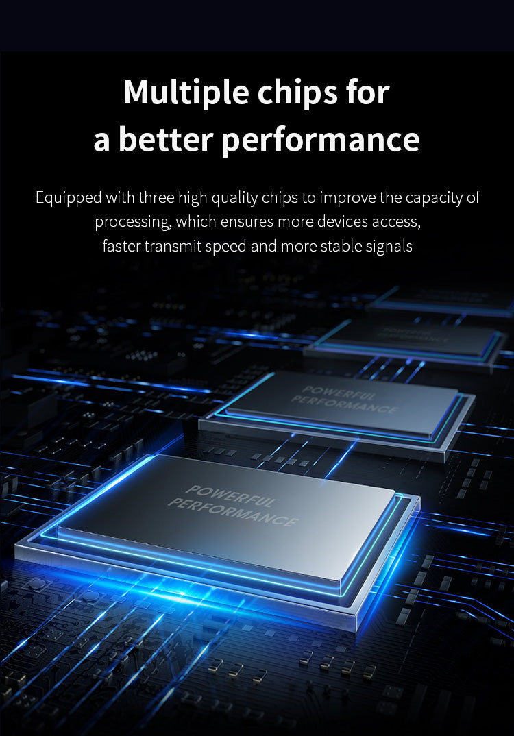 Bezdrôtový smerovač a zosilňovač signálu COMFAST CF-XR183 až do 1200 Mb/s, 4×2dBi antény, zosilňovač WiFi signálu, WiFi 6 - US