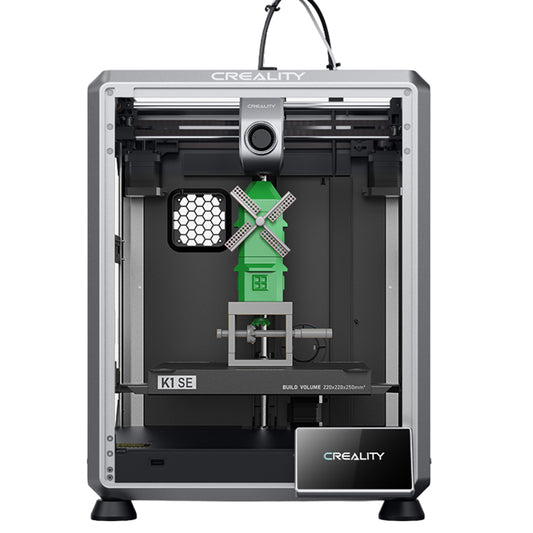 Creality K1 SE 3D Printer, 600mm/s Printing Speed, Tri-metal Nozzle, Auto Leveling, CoreXY System, 4.3inch Color Touch Screen, 220*220*250mm