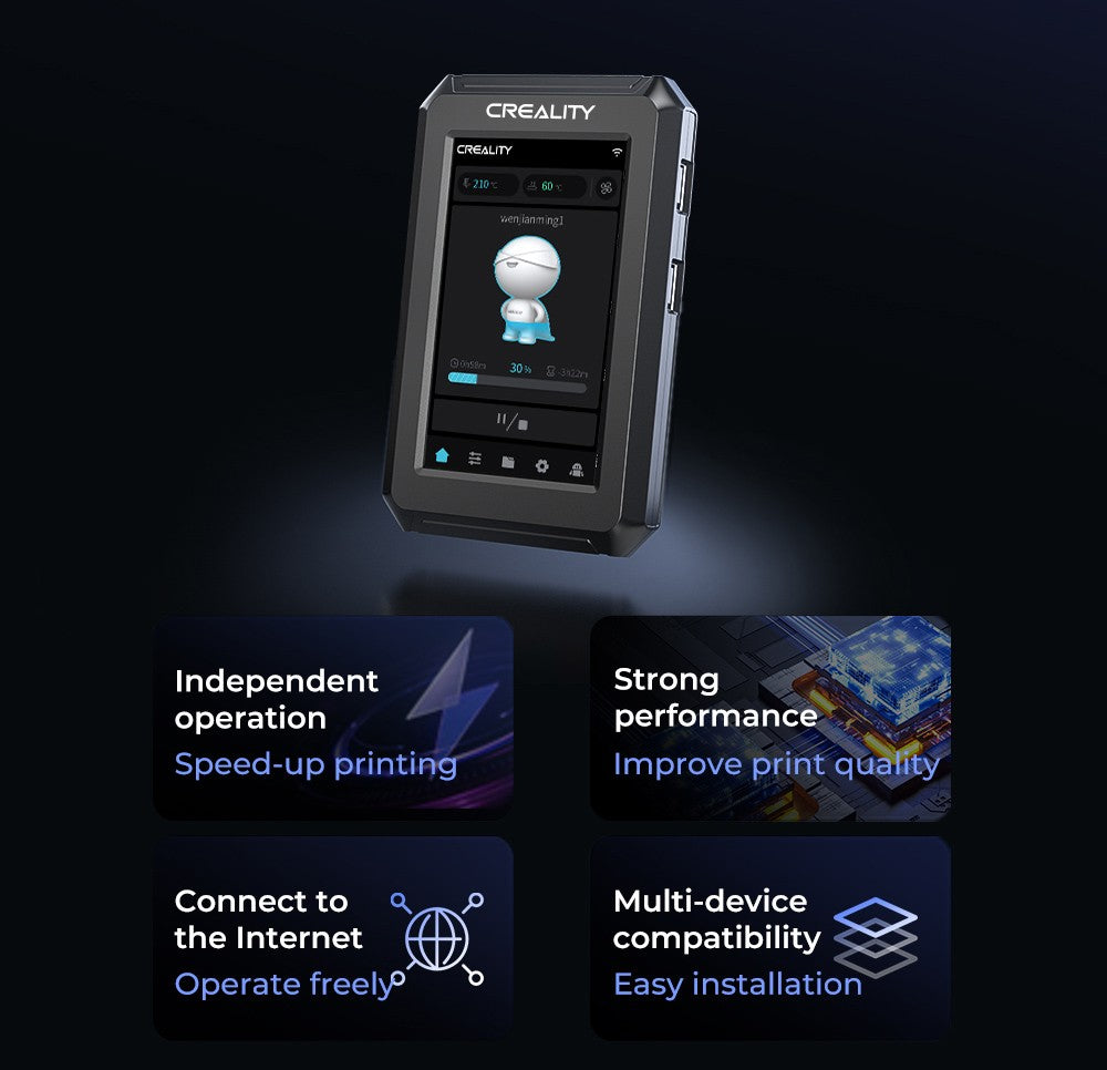 Inteligentná sada s kamerou a ovládacou obrazovkou pre 3D tlačiarne Creality Nebula, rozlíšenie 1920x1080, vzdialené monitorovanie, časozáznamová fotografia