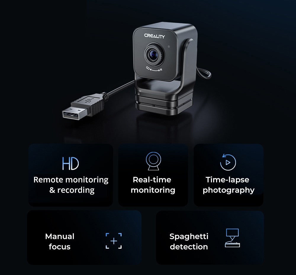 Inteligentná sada s kamerou a ovládacou obrazovkou pre 3D tlačiarne Creality Nebula, rozlíšenie 1920x1080, vzdialené monitorovanie, časozáznamové fotografovanie