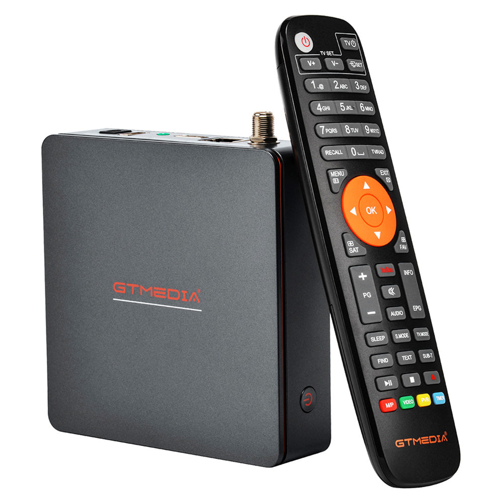 GTMEDIA V9 Prime Satellite Receiver, DVB-S/S2/S2X, HEVC 10Bit, Built-in 2.4G WiFi, Support CA Card, Biss Auto Roll - EU Plug