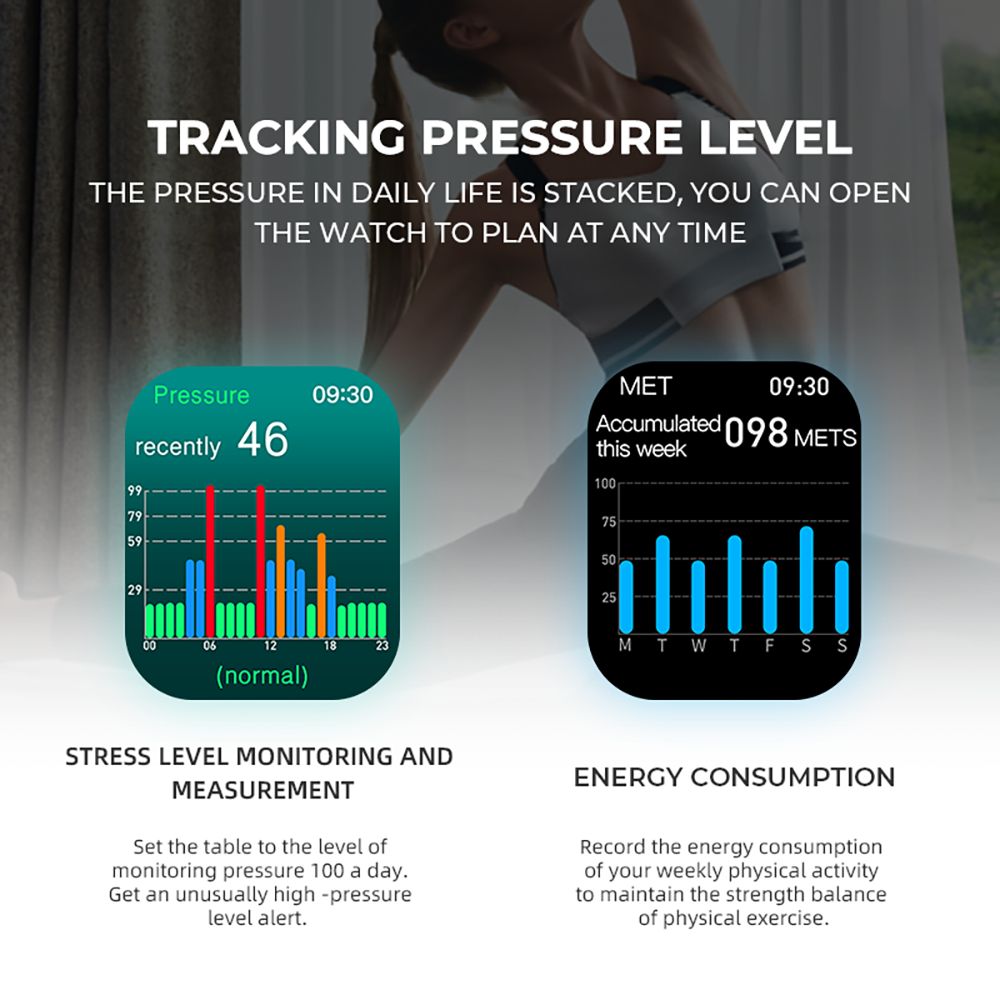Inteligentné hodinky Diona ET3, 2,1-palcový displej, hlasový asistent, monitorovanie zdravotného stavu, Bluetooth volania, viaceré režimy pre rôzne sporty.