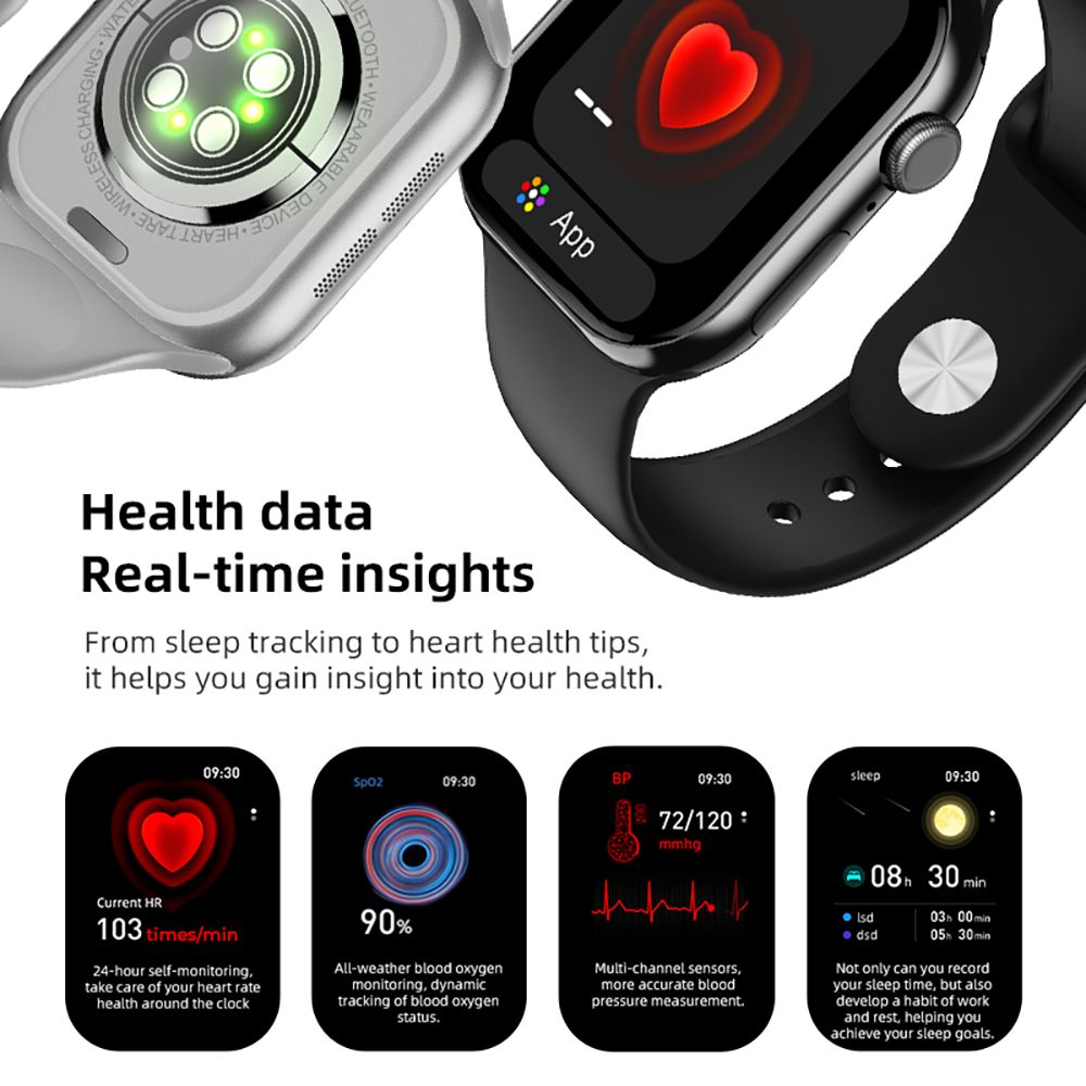 Diona MONA3 Mini Smartwatch, 2,10-palcový displej, monitorovanie zdravia a spánku, Bluetooth volania, viaceré režimy pre rôzne sporty, hlasový asistent - čierna