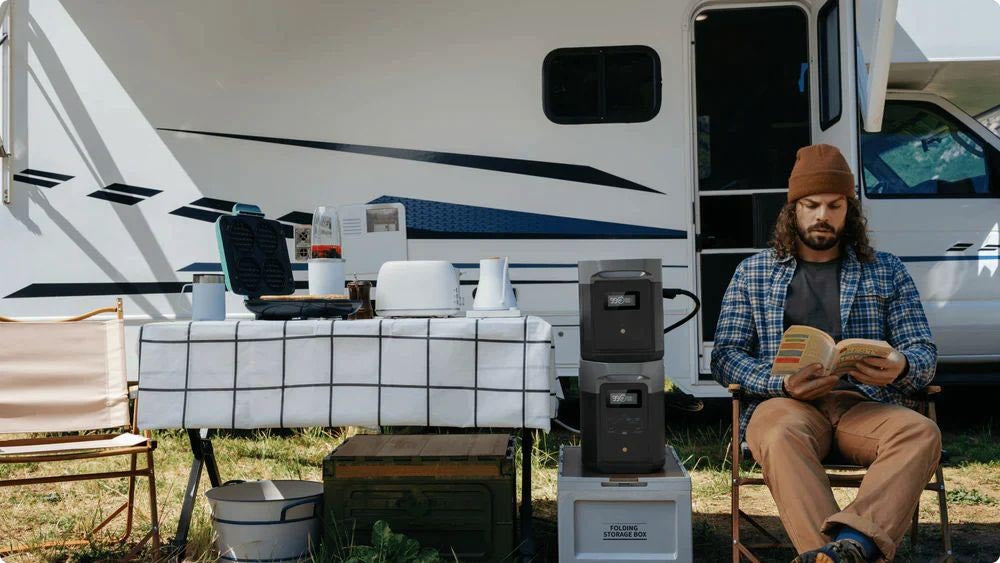 Inteligentná externá batéria EcoFlow DELTA 2 Max Power Station, 2048Wh LiFePO4 články, kompatibilná s DELTA 2, DELTA Max 2000, DELTA 2 Max