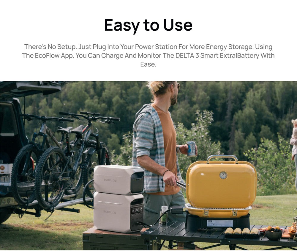 Dodatočný batériový blok EcoFlow DELTA 3, kapacita 1024 Wh, rozšíri kapacitu prenosnej elektrárne až na 2 kWh