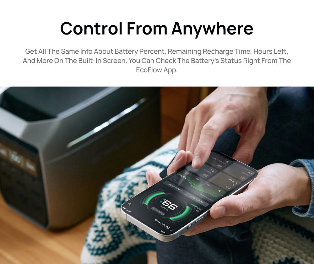 Dodatočný batériový blok EcoFlow DELTA 3, kapacita 1024 Wh, rozšíri kapacitu prenosnej elektrárne až na 2 kWh