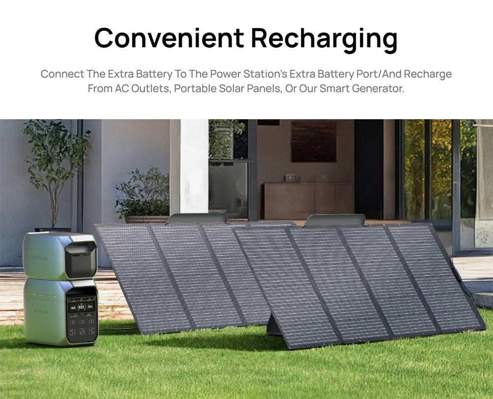 Dodatočný batériový blok EcoFlow DELTA 3, kapacita 1024 Wh, rozšíri kapacitu prenosnej elektrárne až na 2 kWh