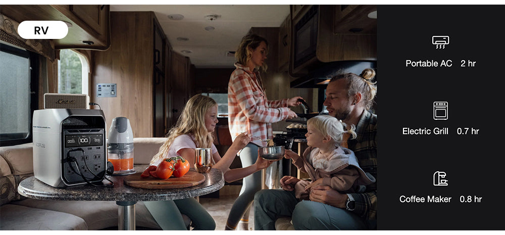 Prenosná elektráreň EcoFlow DELTA 3 Plus, 1024Wh LFP batéria, 1800W solárny generátor, 13 zásuviek, UPS <10ms a hluk <30dB, rozširuje sa na 5kWh, ovládanie cez aplikáciu, ochrana IP65, 56min rýchle nabíjanie, pre zálohu domácnosti, vonkajšie kempovanie a karavány