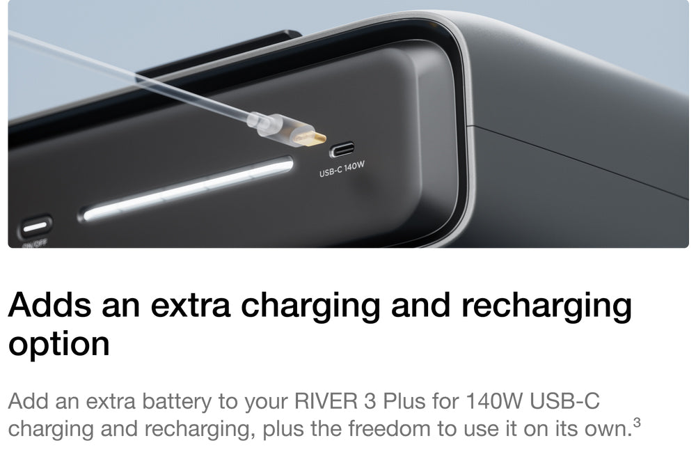 Prenosná elektráreň EcoFlow RIVER 3 Plus, 286Wh LiFePO4 batéria, 600W až 1200W AC výstup, 7 zásuviek, UPS <10ms a hluk <30dB, rozširuje sa na 858Wh, ovládanie cez aplikáciu, 1hodinové rýchlonabíjanie, solárny generátor pre vonkajšie kempovanie/karavány/domácnosť.