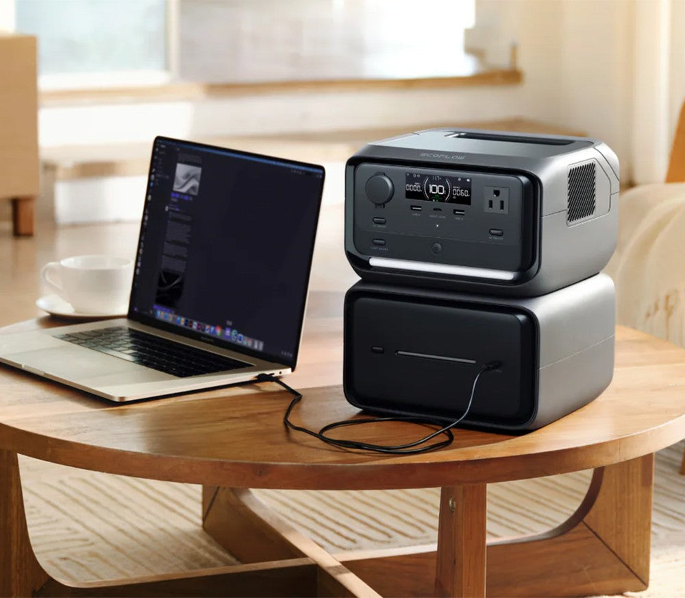 Batéria EcoFlow RIVER 3 Plus EB600, kapacita 572 Wh, rozšíri kapacitu RIVER 3 Plus až na 858 Wh, inteligentná externá batéria pre prenosnú elektráreň.