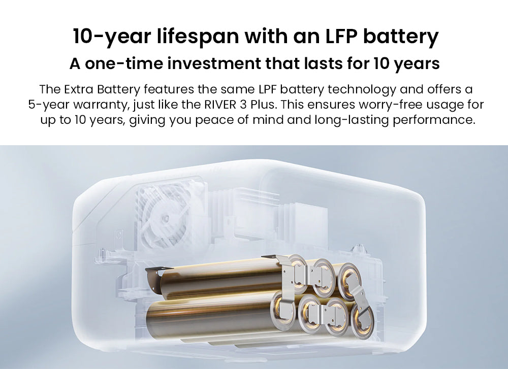 Batéria EcoFlow RIVER 3 Plus EB600, kapacita 572 Wh, rozšíri kapacitu RIVER 3 Plus až na 858 Wh, inteligentná externá batéria pre prenosnú elektráreň.