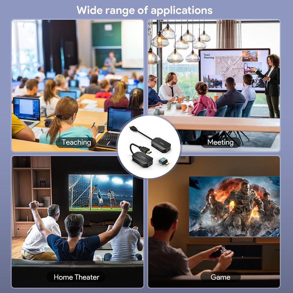 Bezdrôtový HDMI vysielač a prijímač EDUP EH-WD9905, dosah 30 m, pripojte a používajte, kompatibilný s Android / Windows / iOS / Mac OS