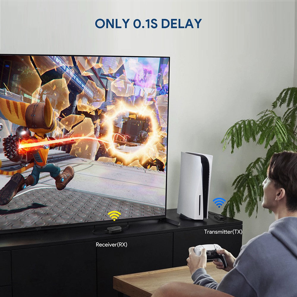 Bezdrôtový HDMI vysielač a prijímač EDUP EH-WD9905, dosah 30 m, pripojte a používajte, kompatibilný s Android / Windows / iOS / Mac OS