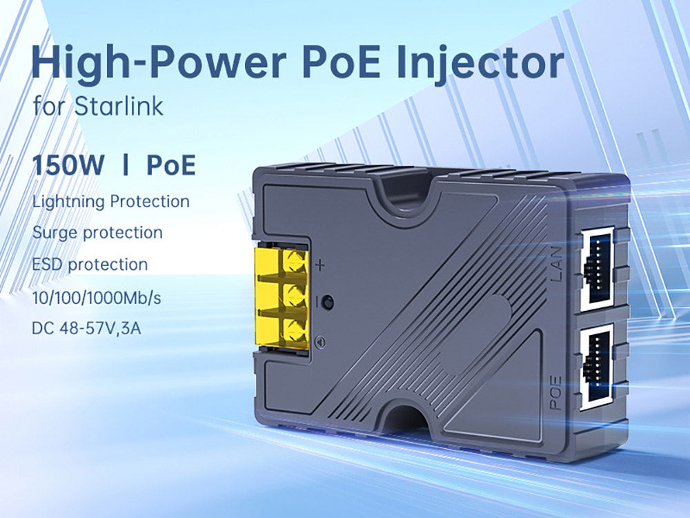 EDUP EP-PW9603 150W GigE PoE injektor pre Starlink