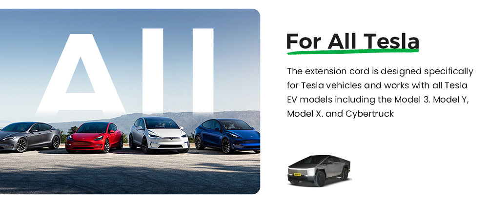 Predlžovací kábel Evgoer EG-C0008 pre Tesla, 5 m kábel, max. 50 A, podporuje 12 kW s konektorom NACS, vodotesný IP66, pre nabíjačky elektromobilov úrovne 1 a 2, kompatibilný so všetkými modelmi Tesla.