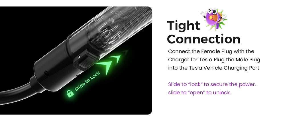 Predlžovací kábel Evgoer EG-C0008 pre Tesla, 5 m kábel, max. 50 A, podporuje 12 kW s konektorom NACS, vodotesný IP66, pre nabíjačky elektromobilov úrovne 1 a 2, kompatibilný so všetkými modelmi Tesla.