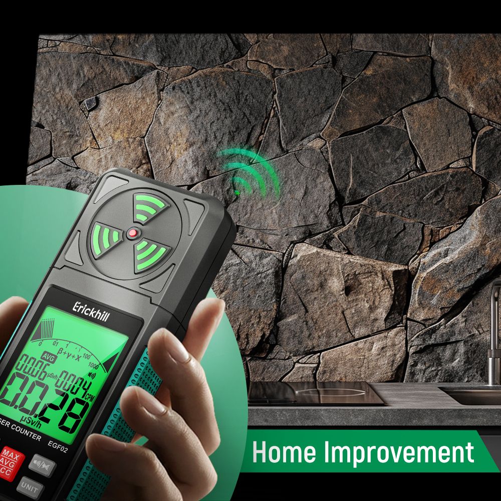 Digitálny detektor jadrového žiarenia ERICKHILL EGF02, Geiger-Müllerov počítač, prenosný dozimetr na detekciu beta, gama a röntgenového žiarenia s LCD displejom pre domácnosť a ťažbu rádioaktívnych minerálov.