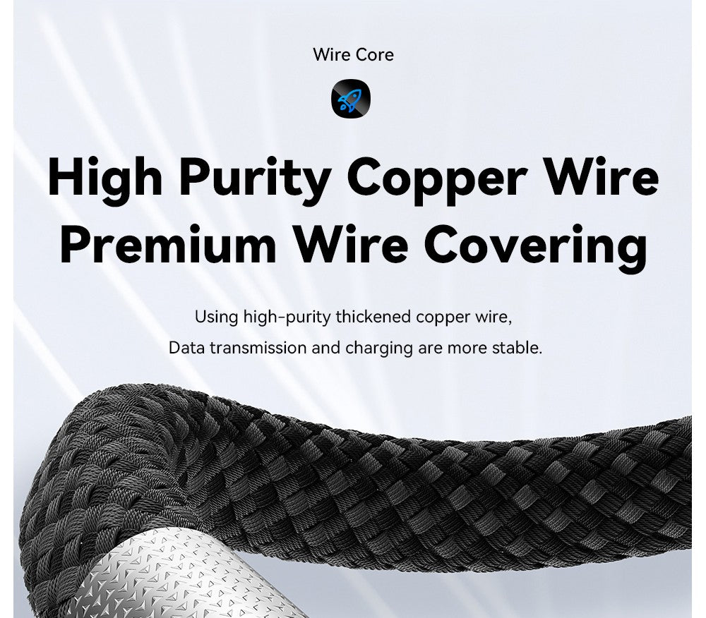 Nabíjací kábel ESSAGER 100W 5A Type-C na Type-C, USB 2.0 480 Mb/s, magnetické pripevnenie, flexibilné nastavenie, čip E-Marker, 1 m