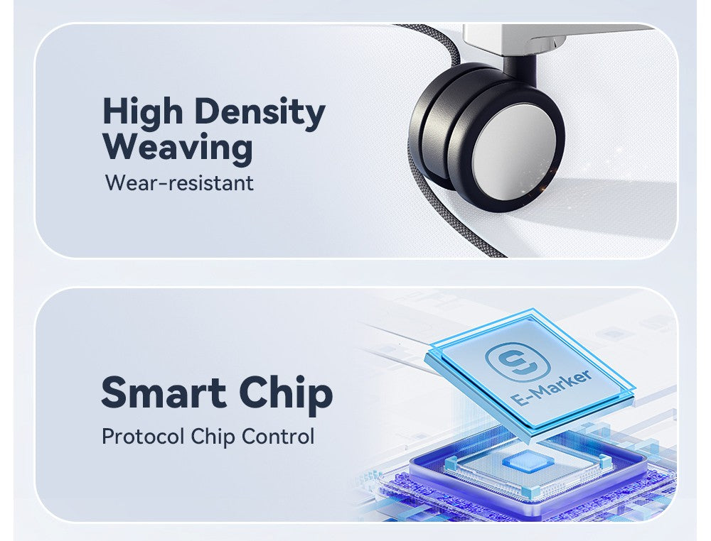 Nabíjací kábel ESSAGER 100W 5A Type-C na Type-C, USB 2.0 480 Mb/s, magnetické pripevnenie, flexibilné nastavenie, čip E-Marker, 1 m