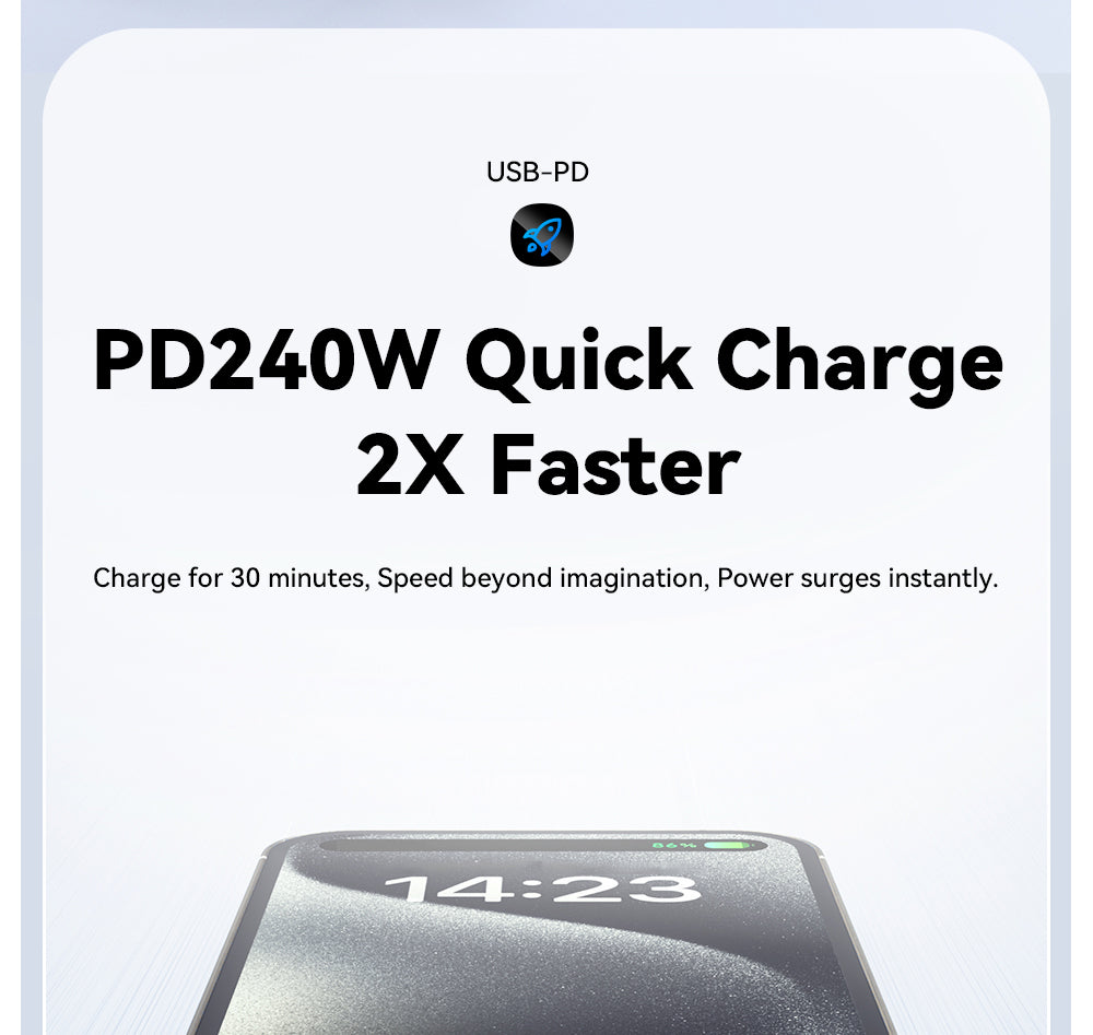 Nabíjací kábel ESSAGER 100W 5A Type-C na Type-C, USB 2.0 480 Mb/s, magnetické pripevnenie, flexibilné nastavenie, čip E-Marker, 1 m