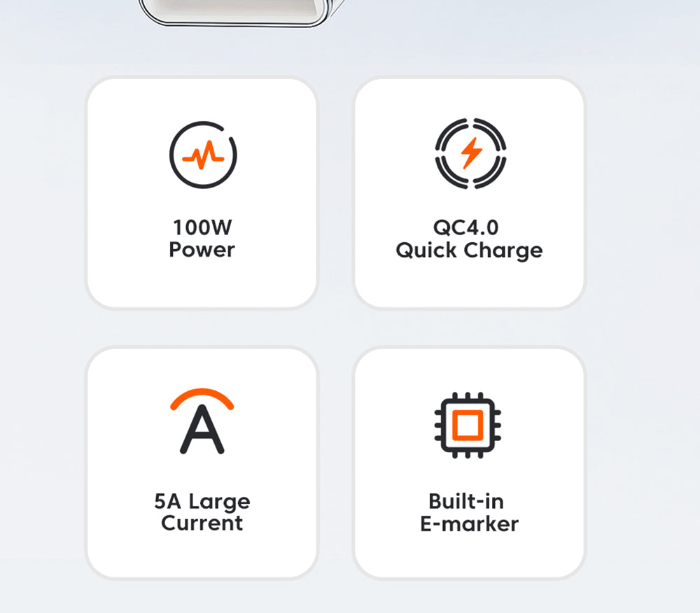 ESSAGER 100W dátový kábel Type-C na Type-C, PD rýchlonabíjanie, prenosová rýchlosť 480 Mbps, pre MacBook / tablet / mobilný telefón Huawei Samsung - 1m kábel