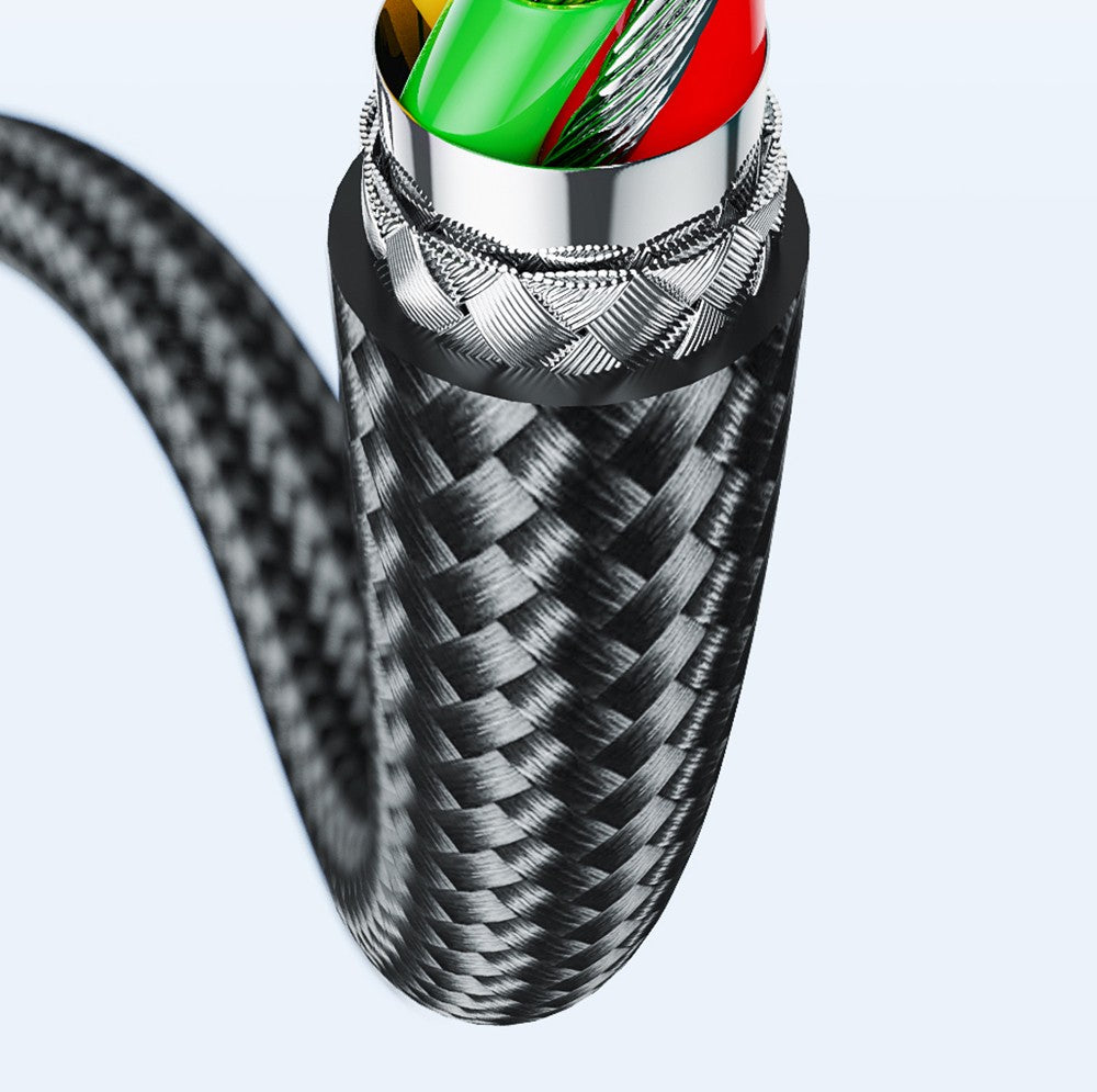 ESSAGER 100W dátový kábel Type-C na Type-C, PD rýchlonabíjanie, prenosová rýchlosť 480 Mbps, pre MacBook / tablet / mobilný telefón Huawei Samsung - 1m kábel