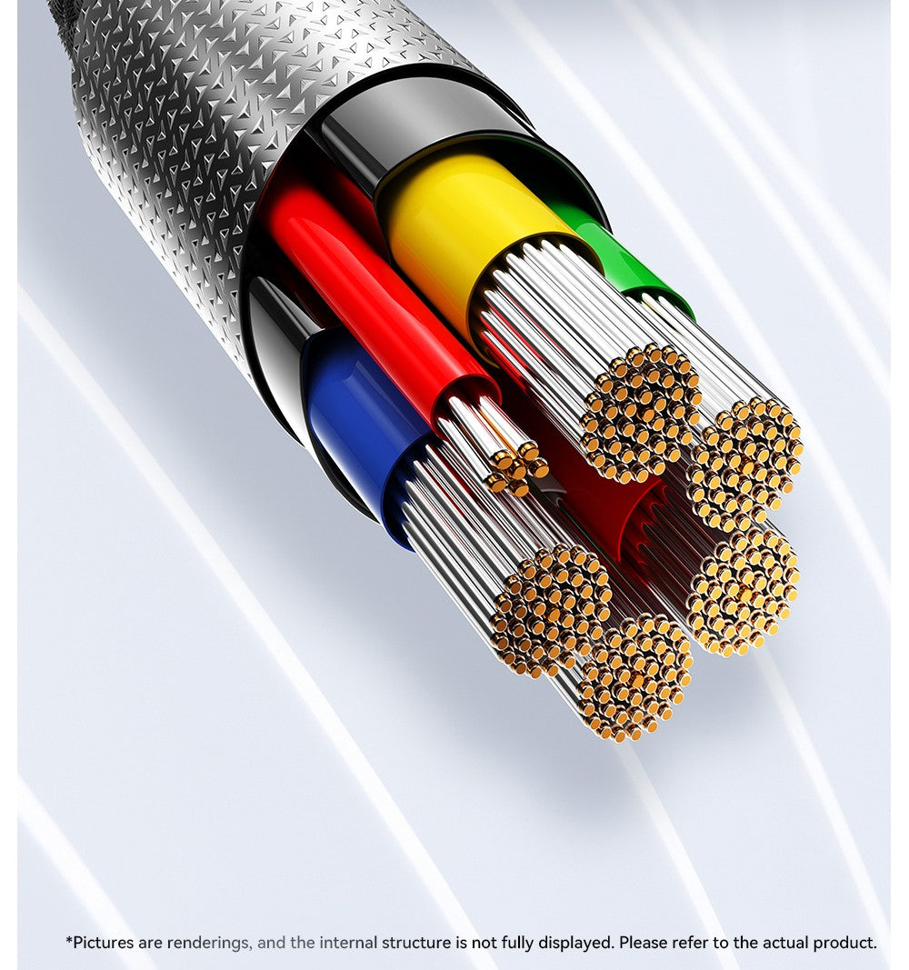 Nabíjací kábel ESSAGER 240W 5A Type-C na Type-C, USB 2.0 480 Mb/s, magnetické pripevnenie, flexibilné nastavenie, čip E-Marker, 1 m