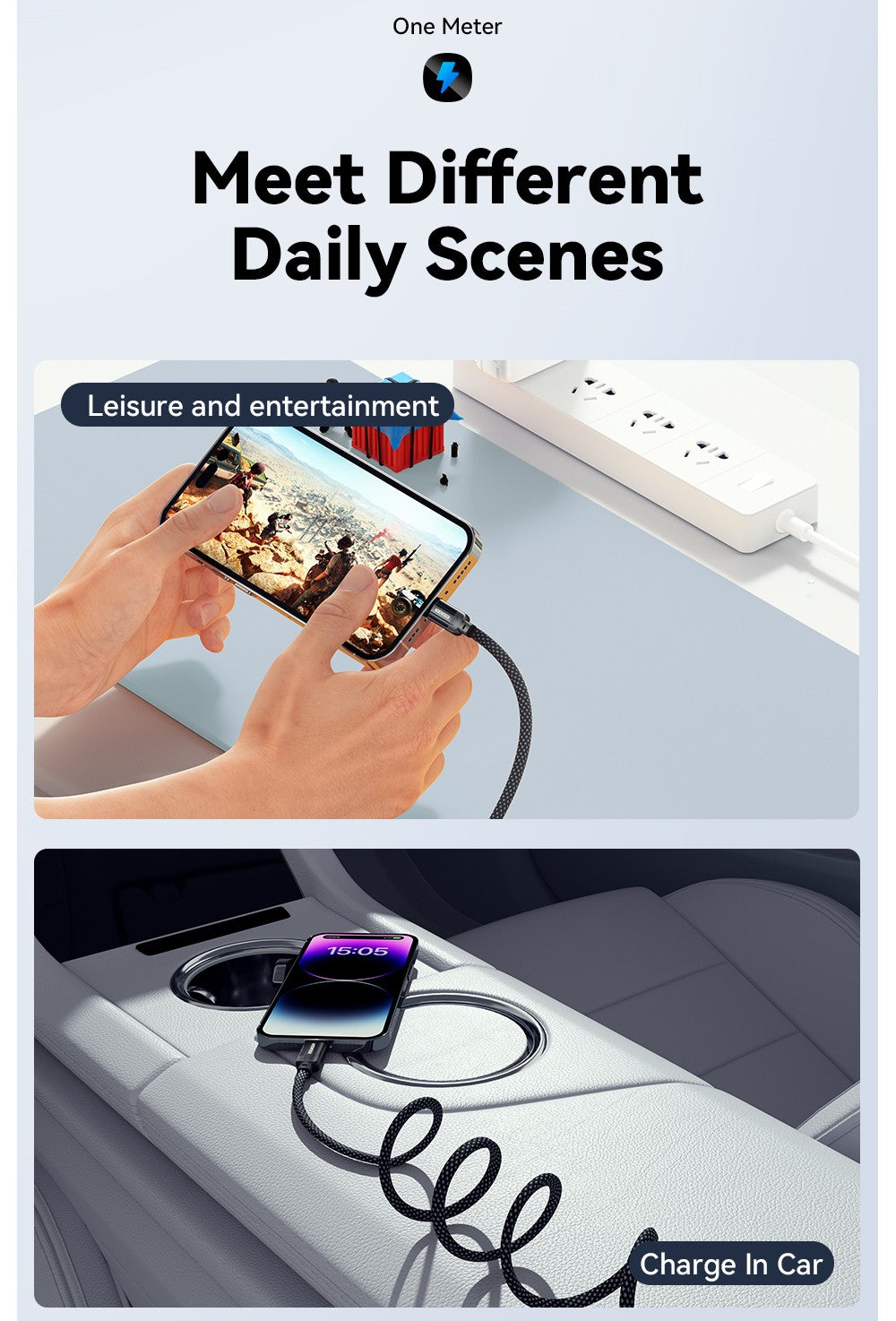 Nabíjací kábel ESSAGER 29W 3A Type-C na Lightning, USB 2.0 480 Mbps, magnetické pripevnenie, flexibilné nastavenie, inteligentný čip, 1 m