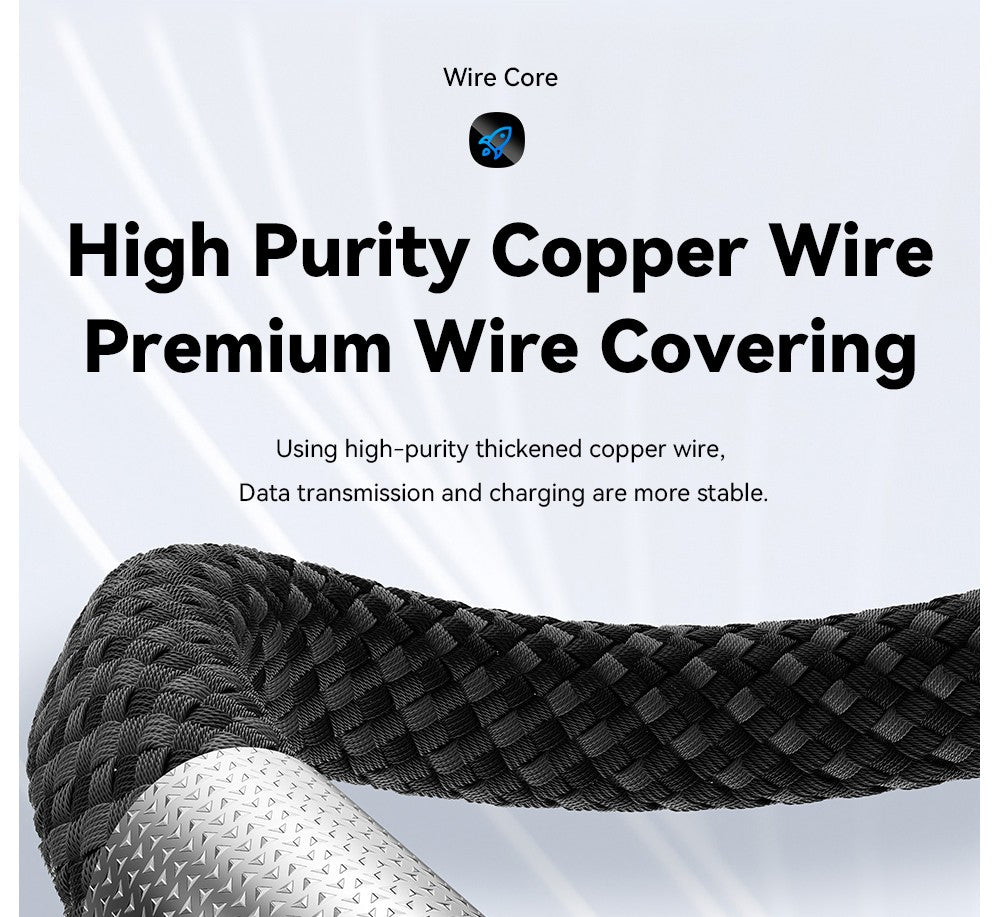 Nabíjací kábel ESSAGER 29W 3A Type-C na Lightning, USB 2.0 480 Mbps, magnetická adsorpcia, flexibilné nastavenie, inteligentný čip, 1 m