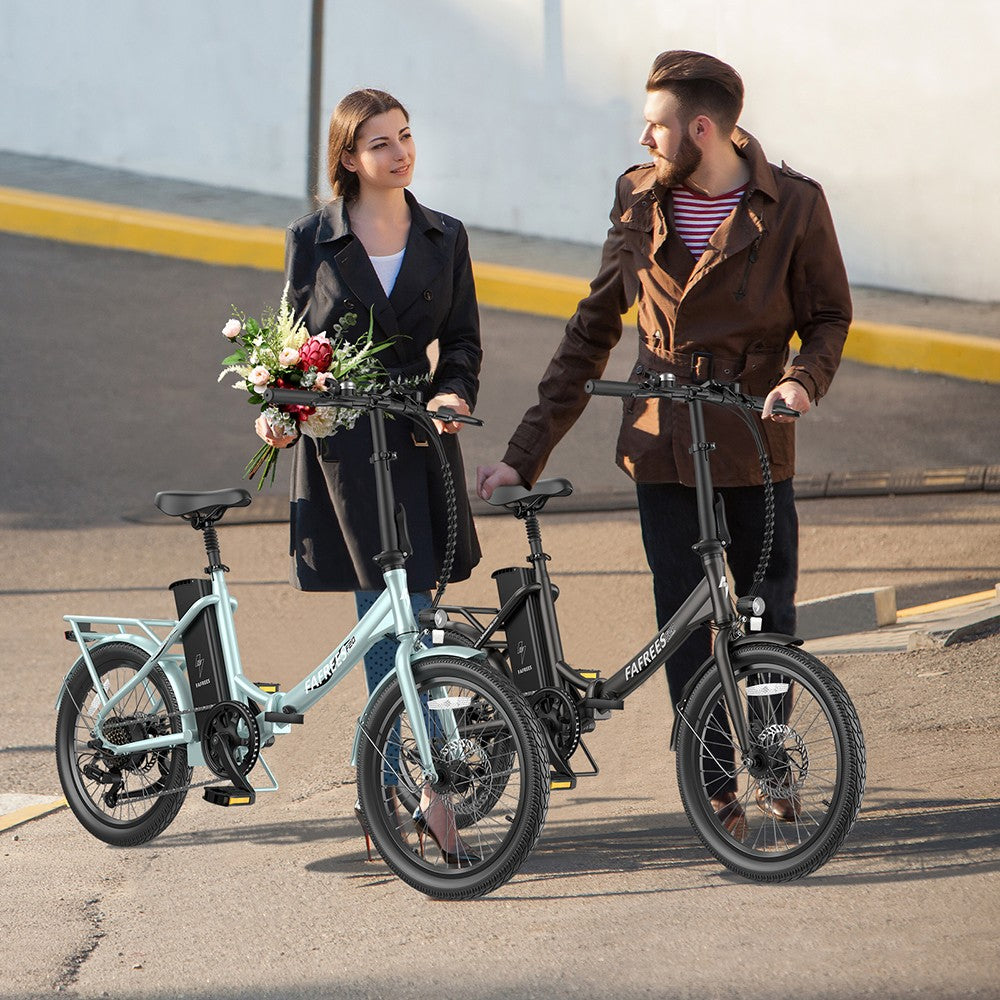 Elektrokolo Fafrees F20 Lasting, 250W motor, 36V 18.2Ah batéria, 20*1.95" pneumatiky, max. rýchlosť 25 km/h, max. dojazd 120 km, mechanické kotúčové brzdy, 7-stupňové řazení SHIMANO - tyrkysová