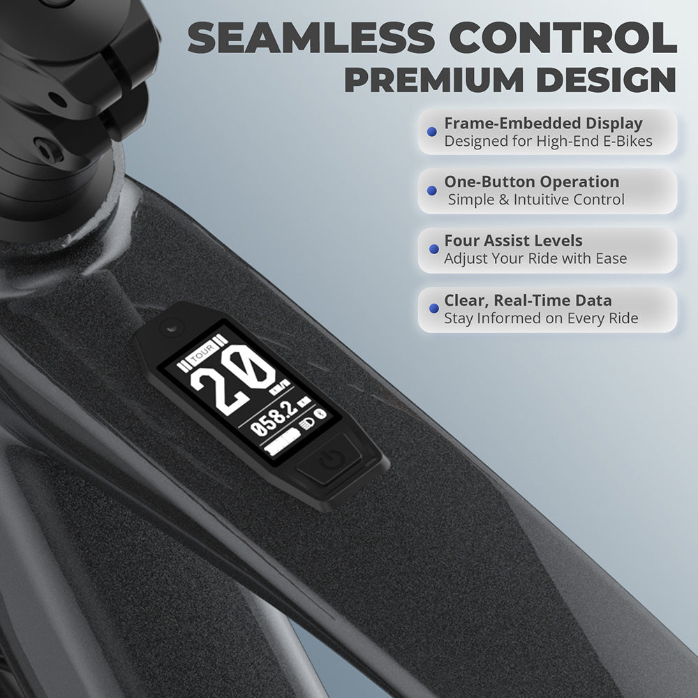 Elektrokol Fafrees F700W, 250W motor, 36V 10Ah batéria, 700*42C pneumatiky, max. rýchlosť 25 km/h, max. dojazd 100 km, hydraulické kotúčové brzdy, snímač točivého momentu, 9-stupňová prevodovka SHIMANO CUES - modrá