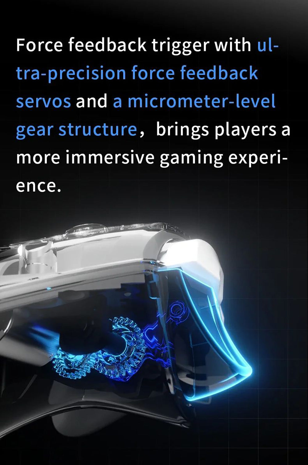 Herný ovládač Flydigi APEX 4, spúšť s haptickou spätnou väzbou, na silu nastaviteľná kovová páka, frekvencia skenovania 1000 Hz, LCD displej, kompatibilný s PC, NS, TV, Android a notebookom.