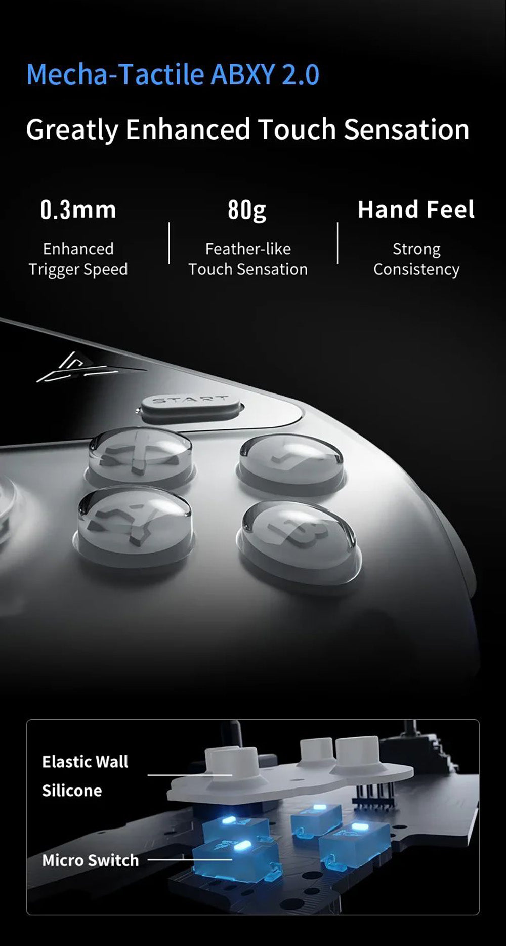 Herný ovládač Flydigi APEX 4, spúšť s haptickou spätnou väzbou, na silu nastaviteľná kovová páka, frekvencia skenovania 1000 Hz, LCD displej, kompatibilný s PC, NS, TV, Android a notebookom.