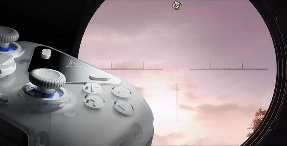 Herný ovládač Flydigi APEX 4, spúšť s haptickou spätnou väzbou, na silu nastaviteľná kovová páka, frekvencia skenovania 1000 Hz, LCD displej, kompatibilný s PC, NS, TV, Android a notebookom.