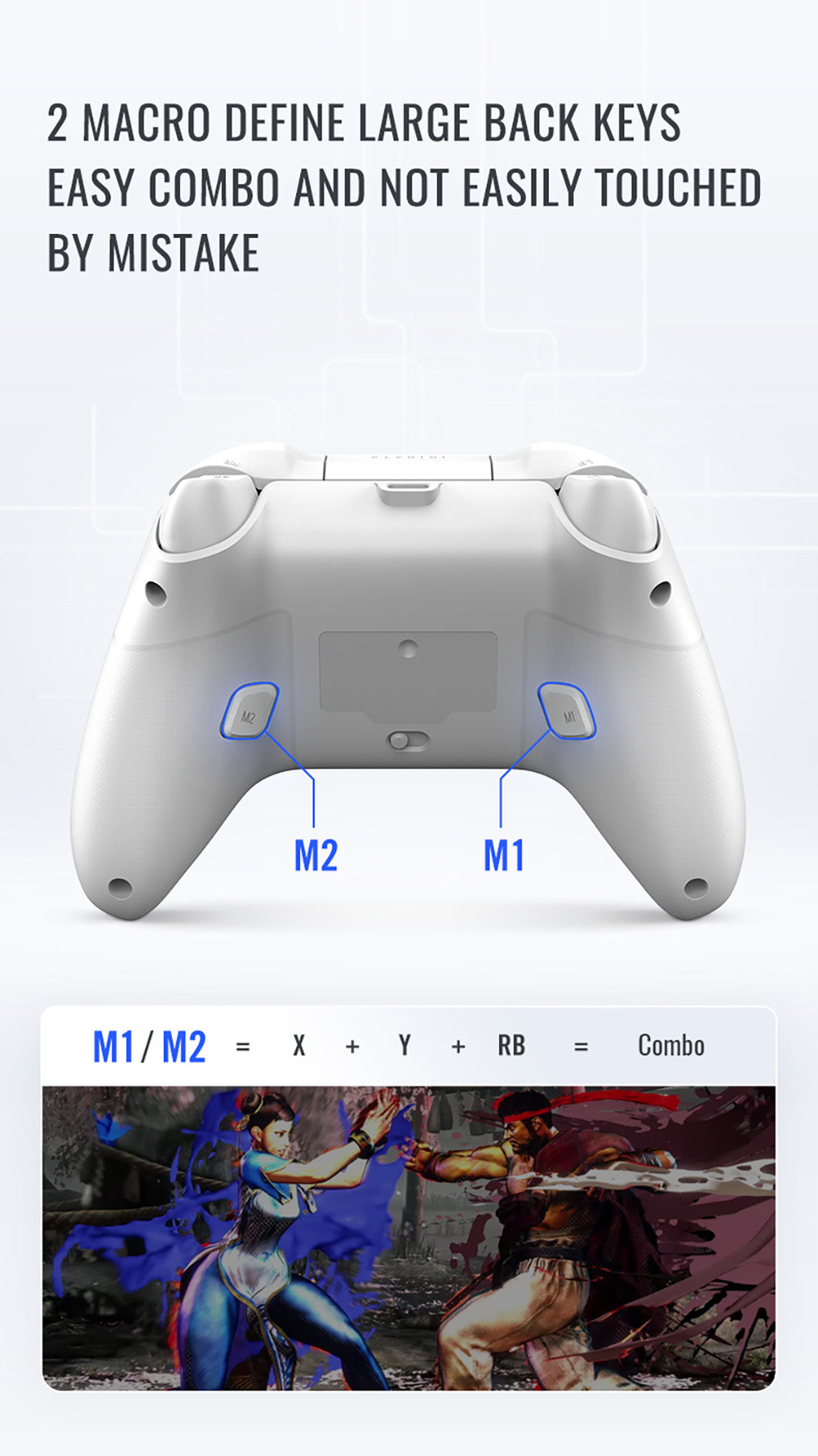 Herný ovládač Flydigi Direwolf 3, spúšť s Hallovým efektom, frekvencia obnovy 1000 Hz, kompatibilný s PC / Switch / Apple / Android
