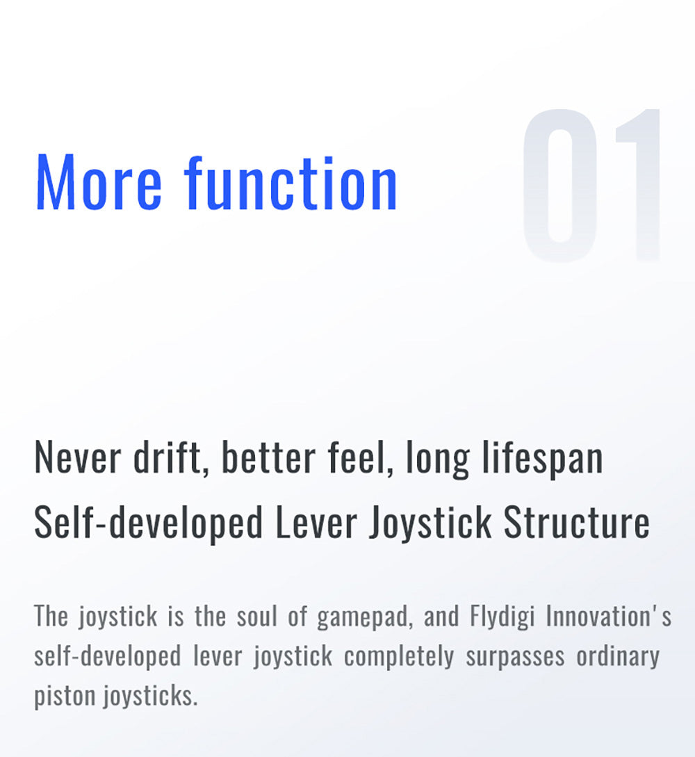 Herný ovládač Flydigi Direwolf 3, spúšť s Hallovým efektom, frekvencia obnovy 1000 Hz, kompatibilný s PC / Switch / Apple / Android