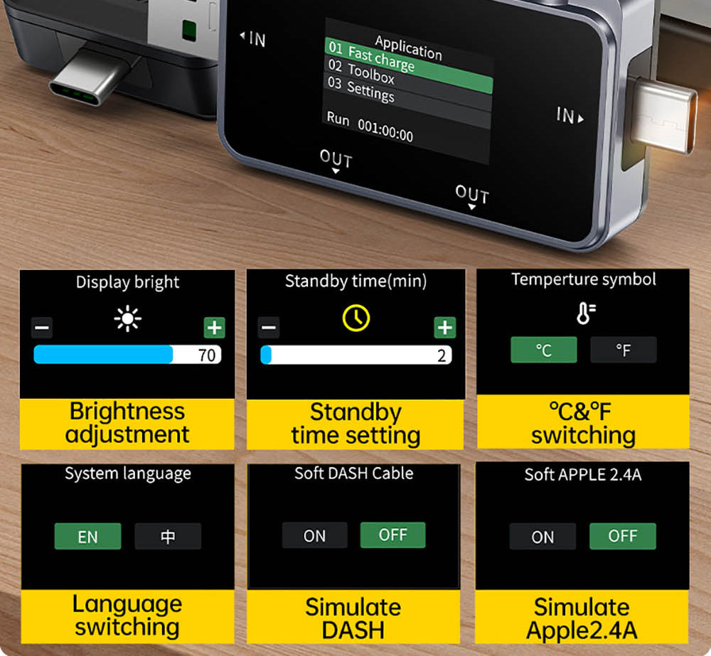 FNIRSI FNAC-28 2v1 Tester USB typu C