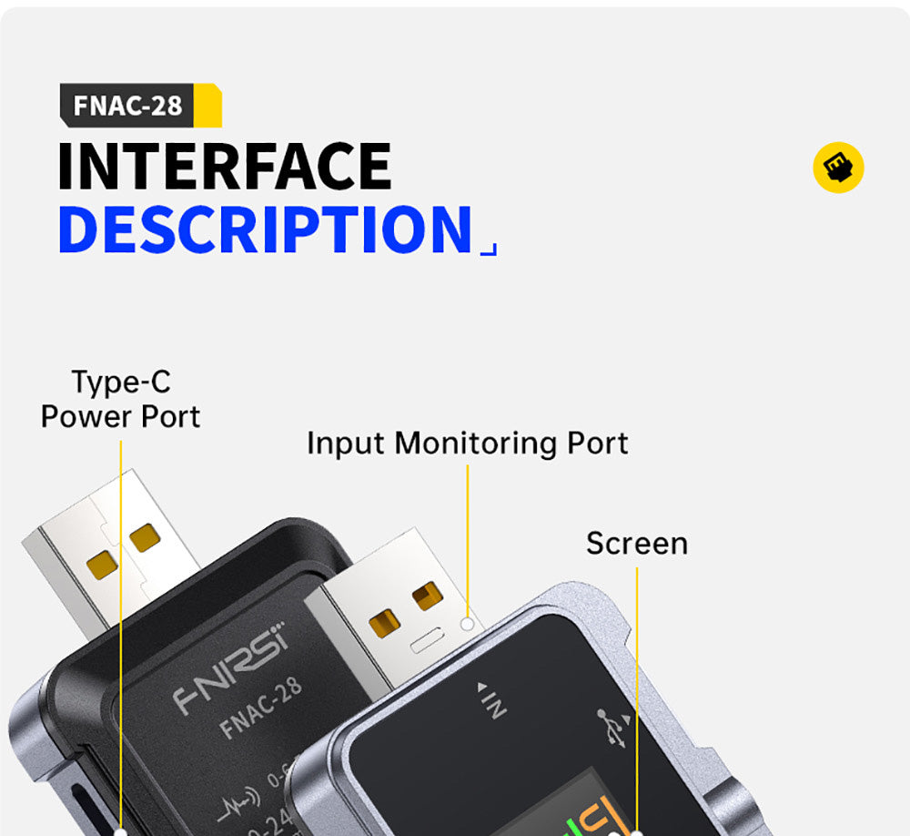 FNIRSI FNAC-28 2v1 Tester USB typu C