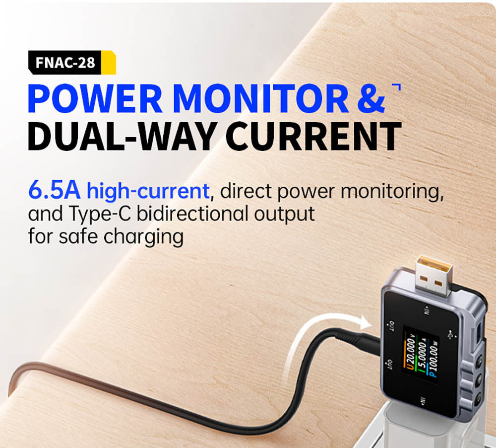 FNIRSI FNAC-28 2v1 Tester USB typu C