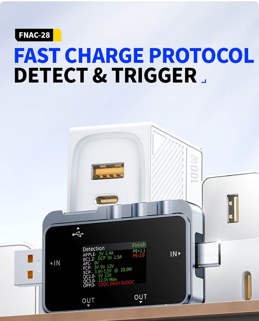 FNIRSI FNAC-28 2v1 Tester USB typu C