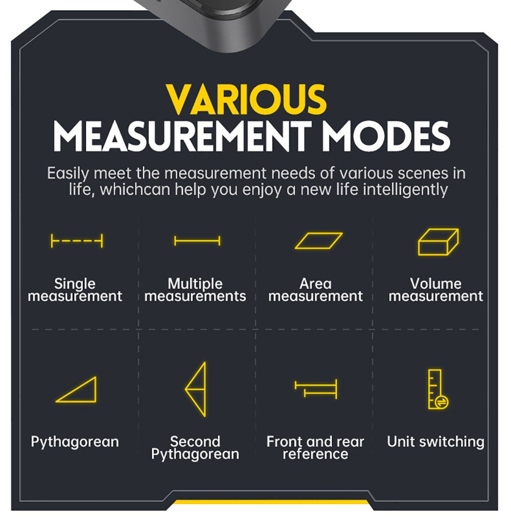 FNIRSI IR40 Inteligentný laserový diaľkomer, digitálny merač vzdialenosti, dosah merania 40 m, 360° gravitačný senzor, pripojenie cez aplikáciu, batéria 400 mAh – šedá