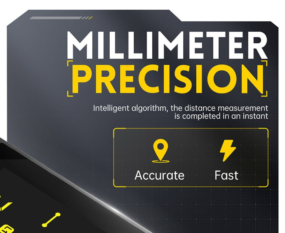 FNIRSI IR40 Inteligentný laserový diaľkomer, digitálny merač vzdialenosti, merací rozsah 40 m, 360° gravitačný senzor, pripojenie cez aplikáciu, batéria 400 mAh – šedá