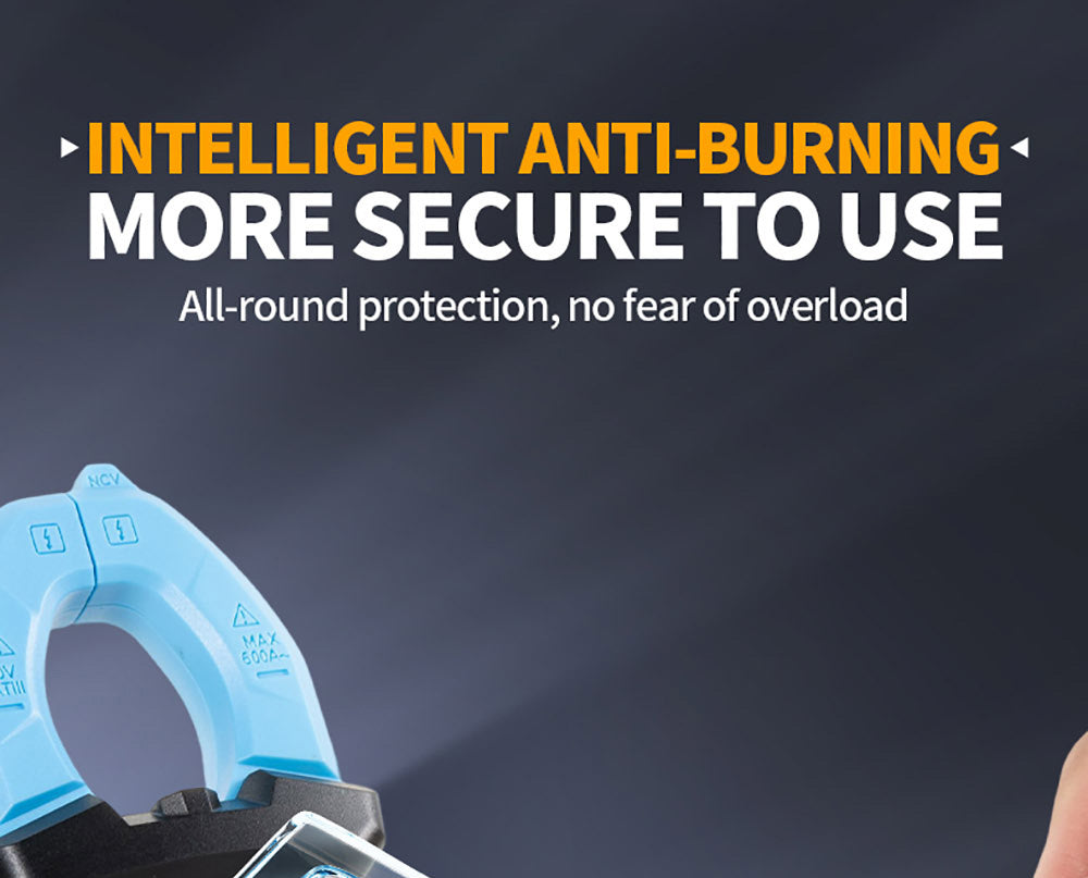 Digitálny ampérmeter FNIRSI MC40, 6000 meracích jednotiek True RMS, automatický rozsah, meranie prúdu do 600 A