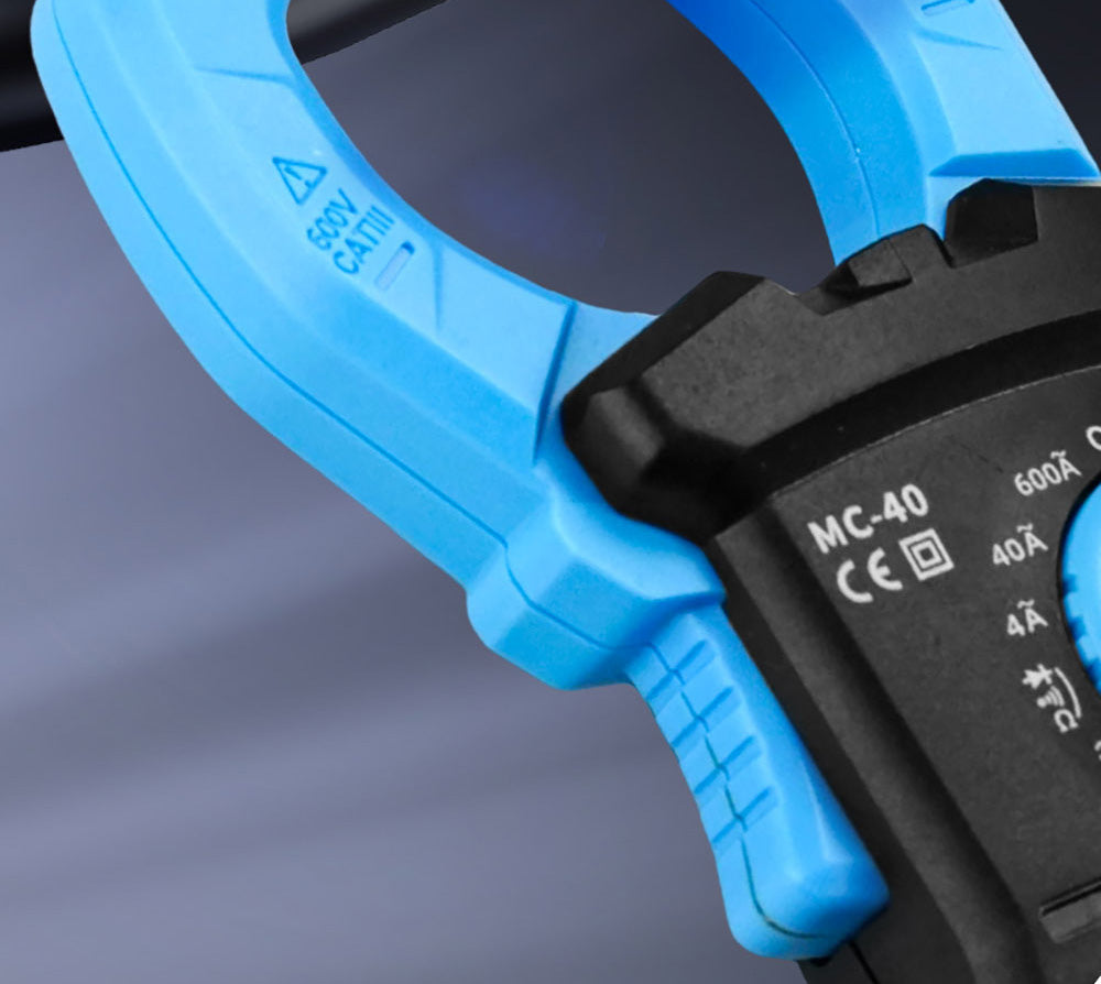 Digitálny ampérmeter FNIRSI MC40, 6000 meracích jednotiek True RMS, automatický rozsah, meranie prúdu do 600 A