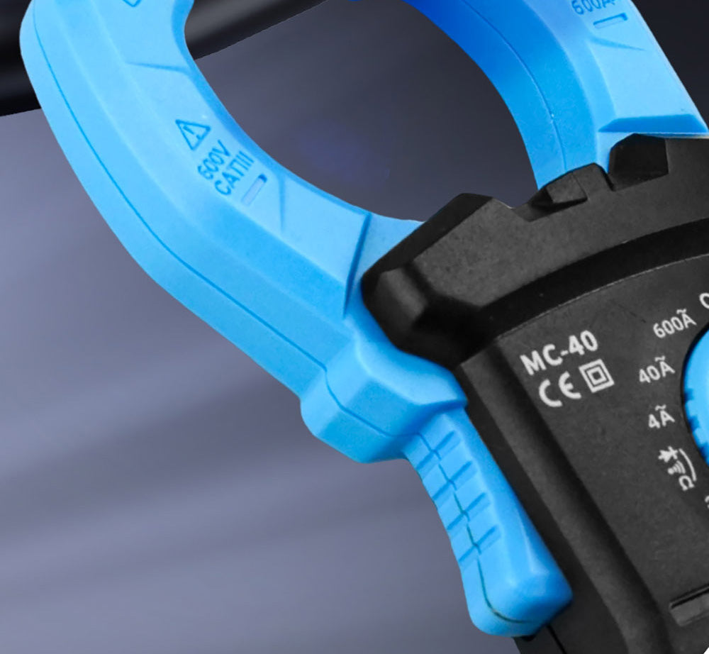 Digitálny ampérmeter FNIRSI MC40, 6000 meracích jednotiek True RMS, automatický rozsah, meranie prúdu do 600 A